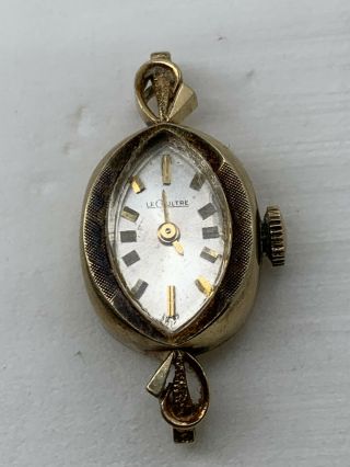 Vintage Solid 14k Gold Ladies Jaeger Lecoultre 17 Jewel Wristwatch Parts/repair