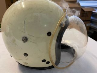 Vintage AGV Valenza Italian Motorcycle Helmet with Bubble Shield and Extra Visor 2