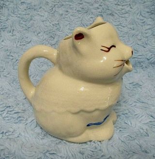 Vintage Shawnee Pottery Puss N Boots Kitty Cat Milk Creamer Pitcher USA VGC 3
