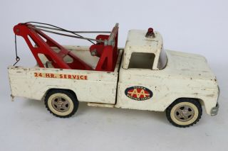 Vintage Tonka Toys Aa Wrecker Tow Truck Pressed Steel Metal Truck 24 Hour Tow