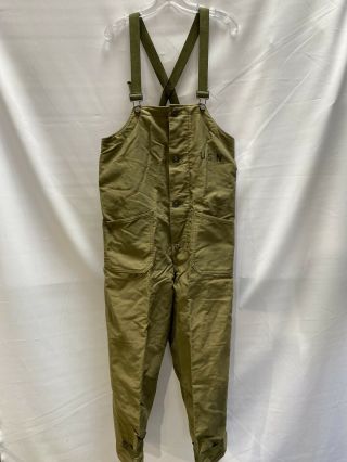 Vintage 1940s Wwii Us Navy Usn Stencil Bib Overalls Deck Pants Nxsx 65902 Medium
