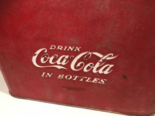 Vintage Coca Cola Metal COKE Cooler Progress Refrigeration 18” 2
