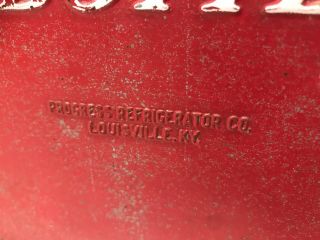 Vintage Coca Cola Metal COKE Cooler Progress Refrigeration 18” 3