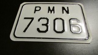 Pmn - Samos Island Greece Motorcycle License Plate European Rare Greek (d)