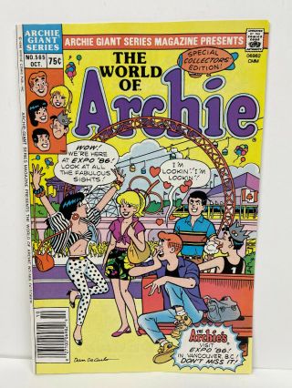 Rare The World Of Archie 565 At Expo 86 Vancouver Bc Canada