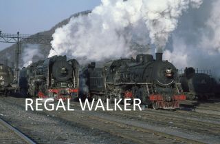 35mm Cr China Chinese Railway Slide Steam Loco Scene At Jilin 1985