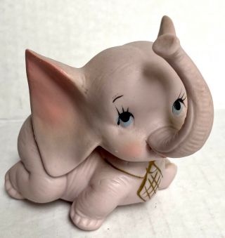Vintage Pink Baby Elephant Figurine By Papel Imports Japan Porcelain Animal