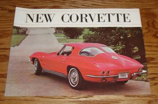 1963 Chevrolet Corvette Red Sales Brochure 63 Chevy