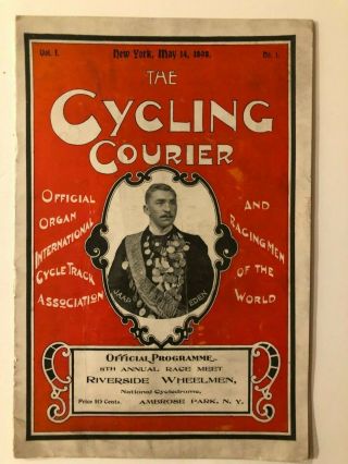 1898 Riverside Wheelmen Bicycle Race Meet Program,  York