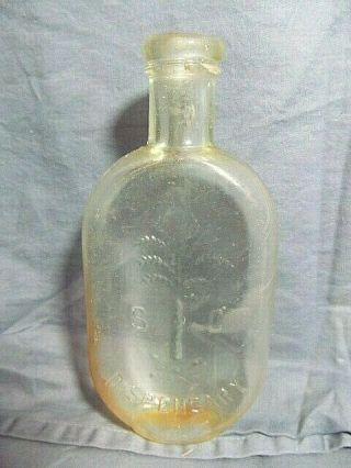 Vintage South Carolina Sc Dispensary Palm Tree Jo Jo Flask Bottle