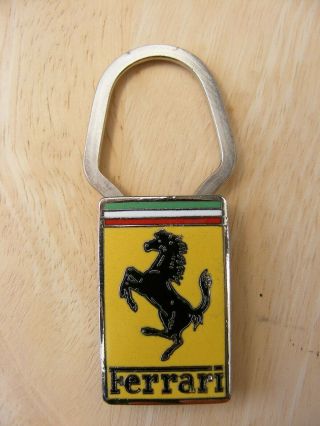 Vintage Collectable Ferrari Keying Key Ring A.  E.  Lorioli Milano Marked On Back