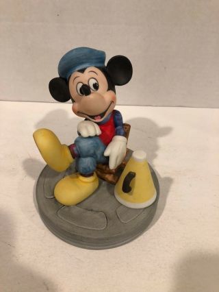 Vintage Disney Mgm Studios Director Mickey Mouse Figurine Blue Hat W/ Megaphone