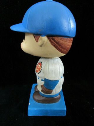 VINTAGE 1960 ' S CHICAGO CUBS BASEBALL BOBBLEHEAD; BLUE SQUARE BASE; READ & LOOK 2