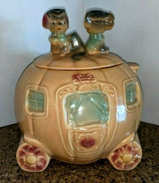 Vintage Brush Mccoy Cinderella Coach Pumpkin Cookie Jar