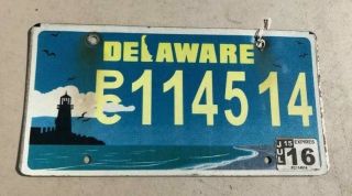 Delaware Collectible License Plate W/lighthouse