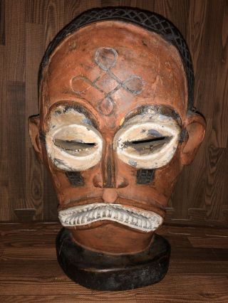 Old / Antique Carved Chokwe Mwana Pwo Wood Wooden Mask Angola Africa