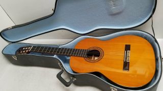Suzuki C - 18 Vintage Acoustic Classical Guitar Mij W/ Hard Case