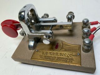Vintage Vibroplex Vibrokeyer Standard Telegraph Morse Key Bug No.  246197