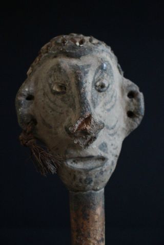 Ritual Dagger With Clay - Head,  Yatmül Sepik,  Guinea