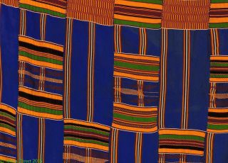 Kente Handwoven Cloth Asante Ghana African Art Was $150.  00