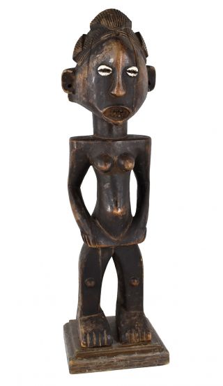 Tabwa Standing Female Figure Congo Custom Base African Art Was $150.  00