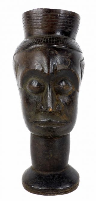 Kuba Cup Figural Head Congo African Art