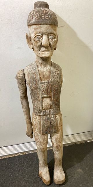 Rare Antique Tau Tau Oceanic Carved Wood Primitive Folk Art Man Statue Sculpture