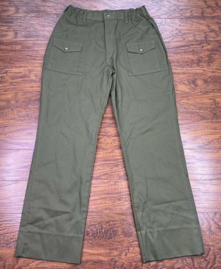 Vintage Bsa Boy Scouts Of America Adult Uniform Pants 32 W X 32 " L Green Z