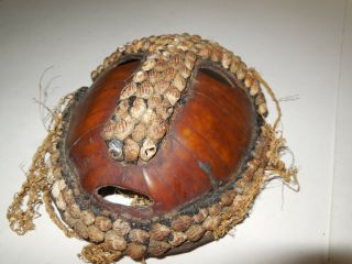 C3 Hand Carved OLD PAPUA GUINEA TURTLE SHELL MASK Fertility Vtg 3