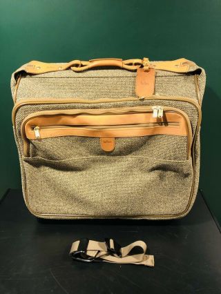 Hartmann Tweed Rolling,  Hanging Vintage Garment Bag Luggage Wheels 22”