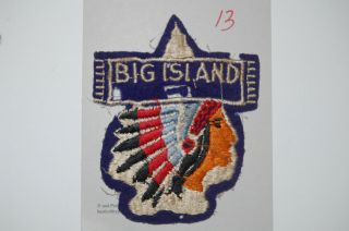 Boy Scout Camp Big Island Blue Felt Camp Patch 13