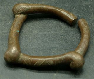 18th Century Bronze North African Tribal Child Bracelet Manilla Slave Trade (b2)