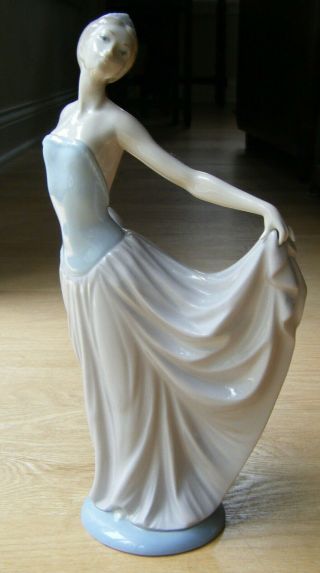 Vtg 1979 Lladro Porcelain Dancing Girl The Dancer Figurine 12 " T,  Made In Spain