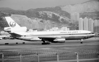 Japan Air Lines,  Dc - 10 - 40,  Ja8538 At Kai Tak,  17 Oct 1980; Negative