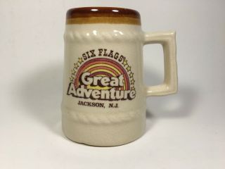 Vintage Six Flags Great Adventure Theme Park Souvenir Cup/mug - Jackson,  Nj