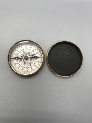 Vintage Short And Mason Brass Pocket Compass,  London