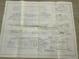 Ships Plans American Whaler Kate Cory 1856 Detailed Drawings Large Old Sheets