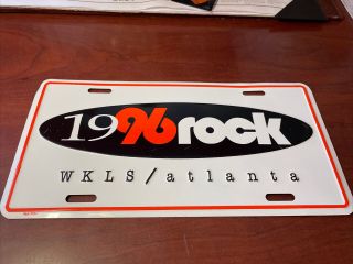 Rare 1996 96 Rock Atlanta Rock N Roll Booster License Plate Front Tag