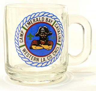 Vintage 1989 Boy Scout Camp Emerald Bay Catalina La.  Co.  Cncl.  Coffee Cup Mug