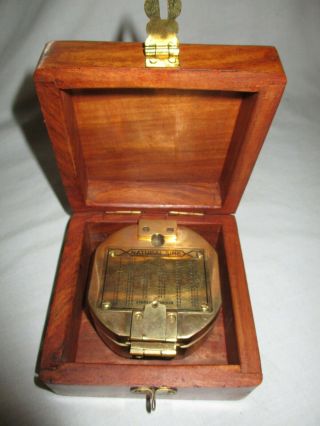 Compass By Stanley London Natural Sine Solid Brass,  Circa 1940