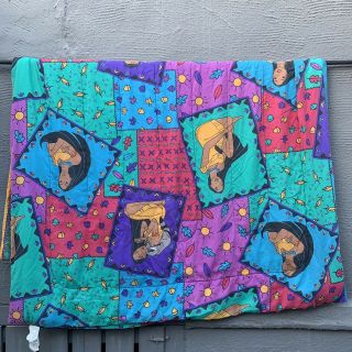 Vintage Disney Pocahontas Reversible Twin Comforter Blanket 62x84