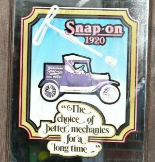Vintage SNAP - ON TOOLS Advertising Framed Glass Mirror Collectible TOOLS ITEM 2