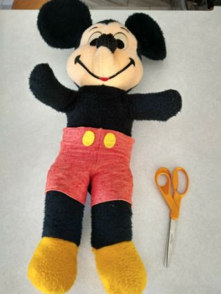 1950s Plush Mickey Mouse Walt Disney Characters California Stuffed Toy Large