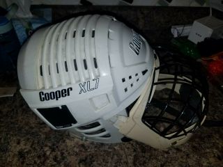 Cooper Xl7 Vintage Ice Hockey Helmet,  White