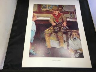 Scouting Through The Eyes Of Norman Rockwell Vintage Print A Scout Is Knid