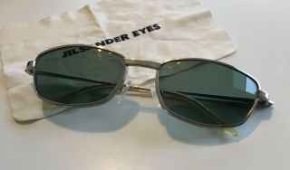 Jil Sander Titanium Aviator/pilot Unisex Sunglasses Size M Unisex Vintage 90 