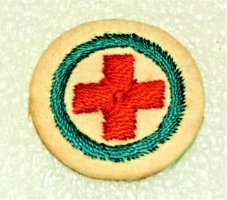 Red Cross Boy Scout Ambulance Man Felt Proficiency Award Badge Troop $19.  99