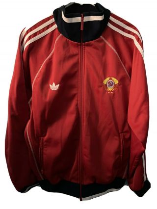 Adidas Ussr Cccp Vintage Soviet Union Russia Track Suit 80 Olympics Uniform Red