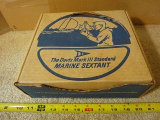 Vintage Davis Mark Iii Standard Marine Sextant,  Nautical Navigational Set.  Nos