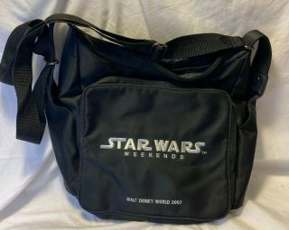 2007 Walt Disney World Star Wars Weekends Messenger Bag Tote Black Backpack Jedi